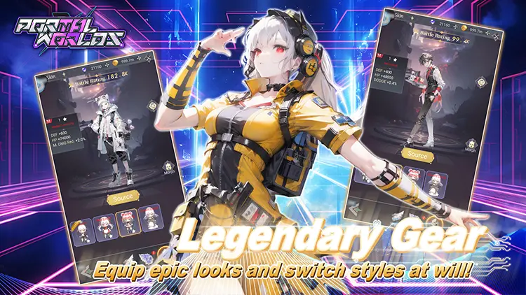Legendary Gear Equip epic looks and switch styles at will!